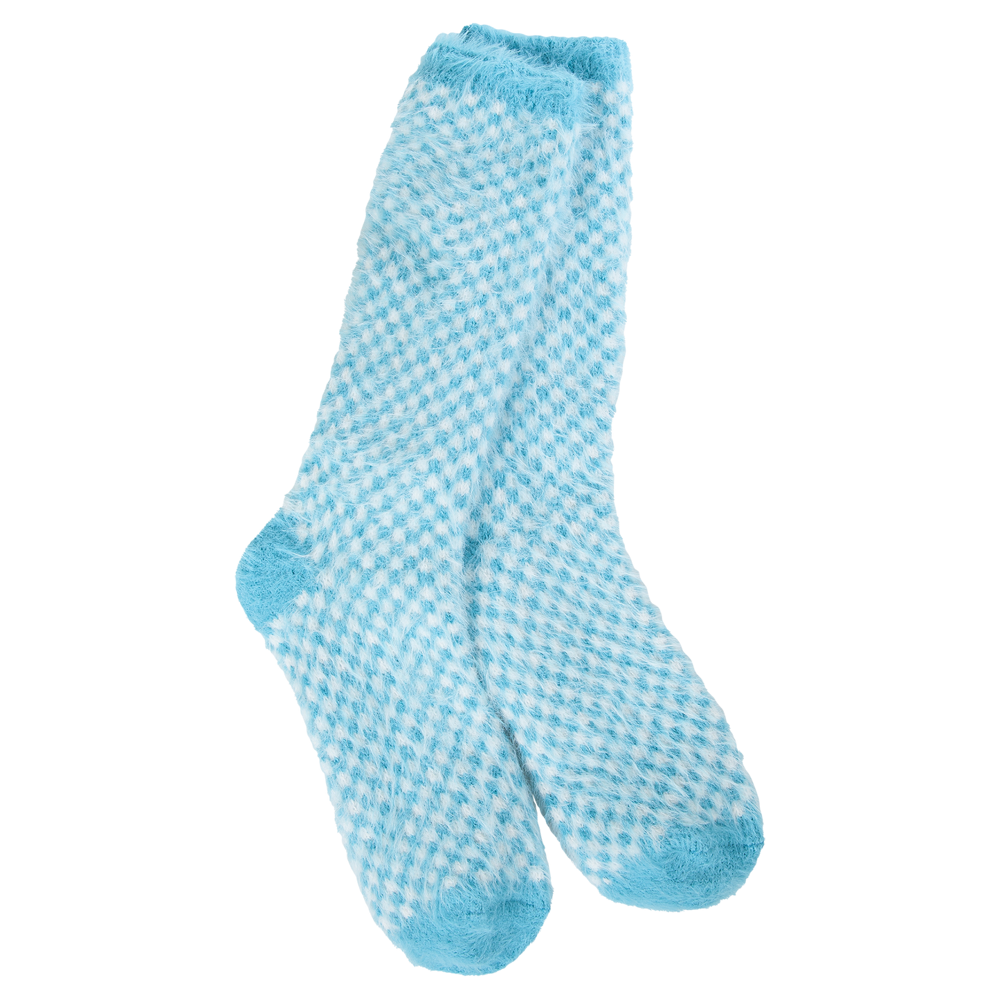 Holiday Winter Blue Check Crew