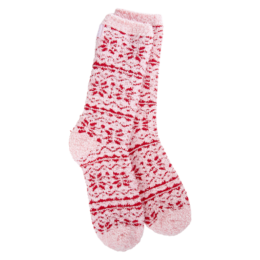 Fair Isle Pink Cozy Winter Crew